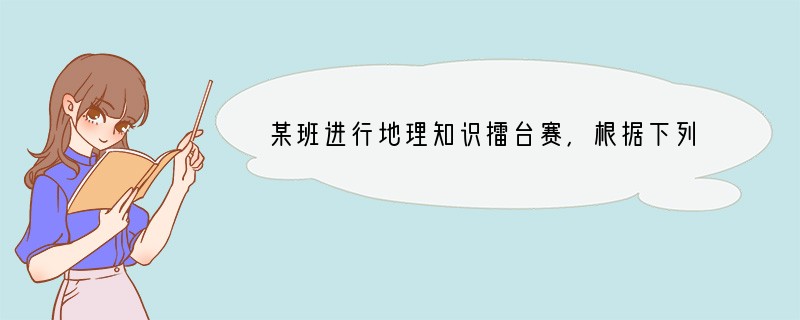 某班进行地理知识擂台赛，根据下列四位同学的叙述，你认为谁将先被淘汰出局？（　　）A．